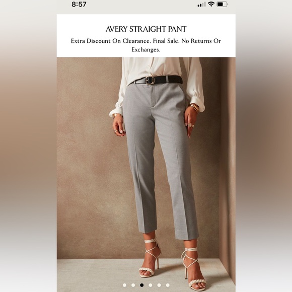 Banana Republic Factory Pants - Avery straight pant, size 6